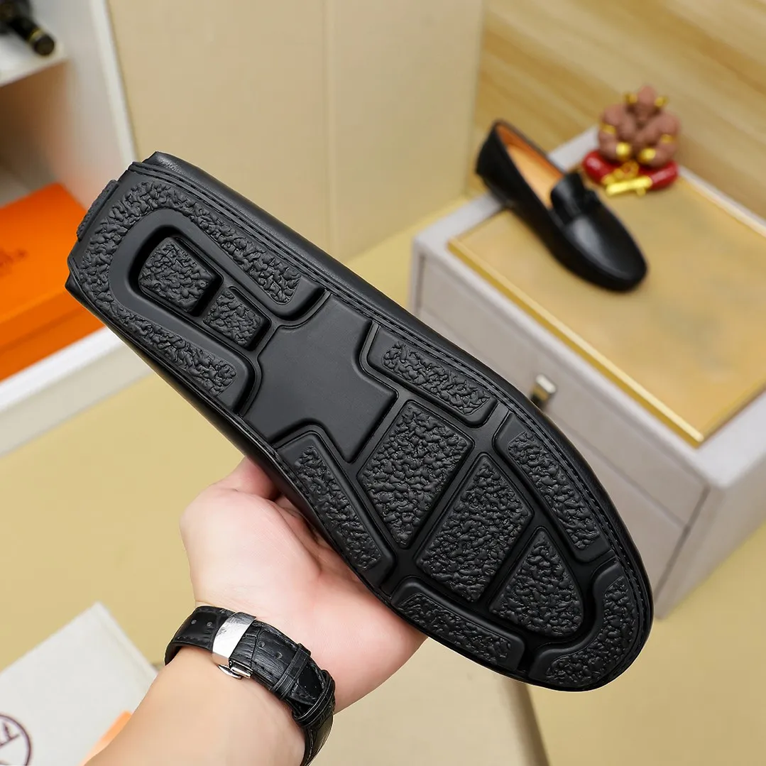 Men's shoes 💰360 🕷🕷【HERMES】The same style as Hermès counters🇨🇳Classic slip-on shoes 1:1 mold opening💯Original quality🍓Using imported first-layer cowhide🍅Pigskin lining🌶🌶Super high-end men's leather shoes🇨🇳Solid and stable, very special🍇 Color, code number 38-44 (customized at 45.46)...
